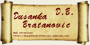 Dušanka Bratanović vizit kartica